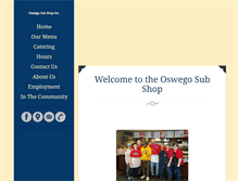 Tablet Screenshot of oswegosubshop.com